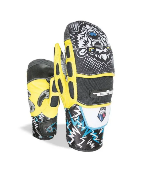 Level World Cup Jr CF Mitt black yellow on World Cup Ski Shop